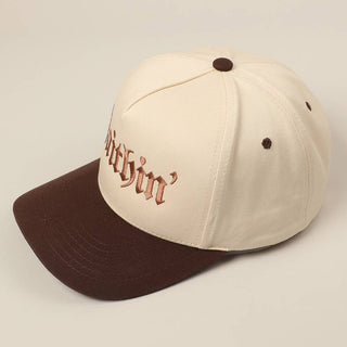 Faithin' Lettering Embroidery Two - Tone Trucker Hat - Rise and Redemption