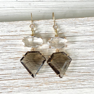 Fall Gemstone Drop Statement Earrings – Mixed Crystal Styles - Rise and Redemption