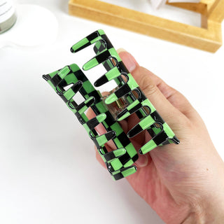 Fashion Checkerboard Summer Hair Clip - Rise and Redemption