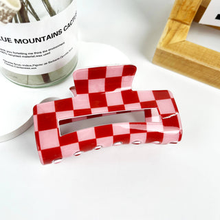 Fashion Checkerboard Summer Hair Clip - Rise and Redemption