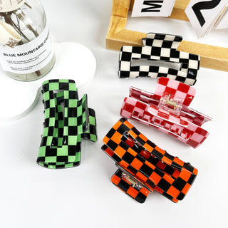 Fashion Checkerboard Summer Hair Clip - Rise and Redemption