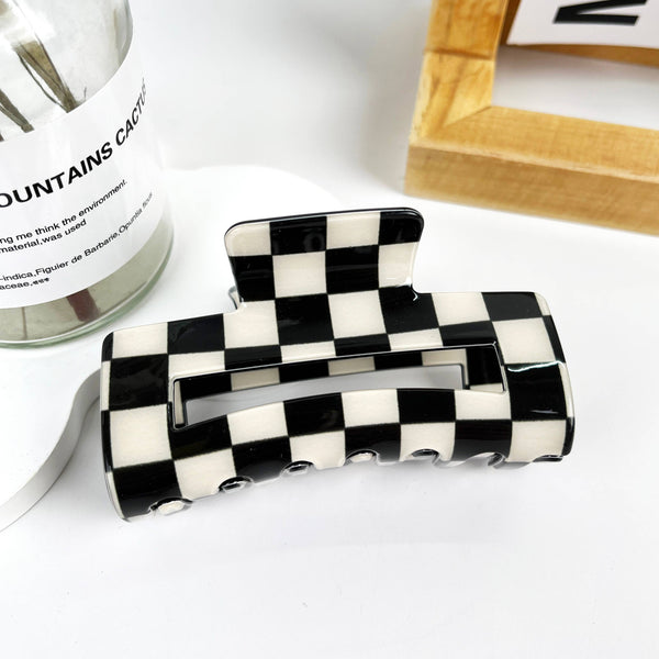 Fashion Checkerboard Summer Hair Clip - Rise and Redemption