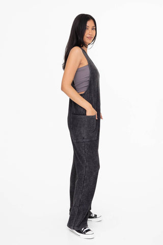 Mineral-Washed Lounge Jumpsuit