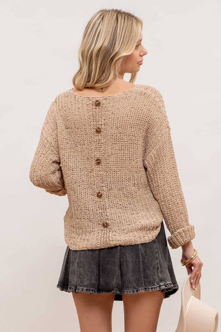 Back Buttoned Pullover