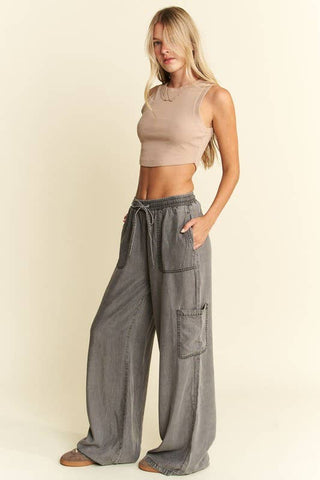 Jessi Vintage washed  Mineral Tencel Pants