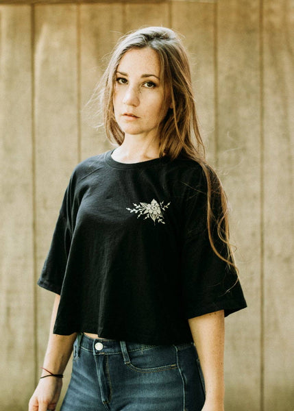 Feral Babe Society - Vintaged Cropped Tee - Rise and Redemption