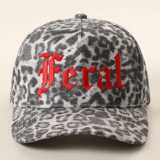 Feral Embroidered Leopard Print Trucker Hat - Rise and Redemption