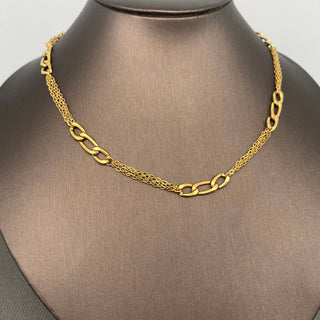 Two-tone Mixed Metal Chain Necklace