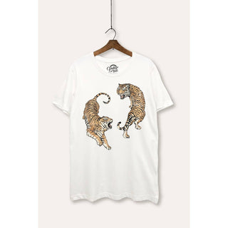 Fighting Tigers Stealth Graphic Women's Basic Casual Tee - Rise and Redemption