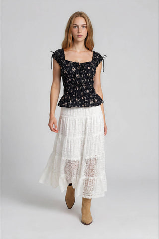 Fiona Floral Front Tie Top - Rise and Redemption
