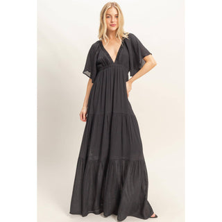 Flutter Sleeve Maxi Dress - Rise and Redemption