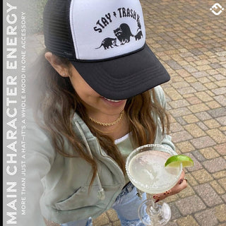 Foam Trucker Hat - Stay Trashy - Black/White - Rise and Redemption