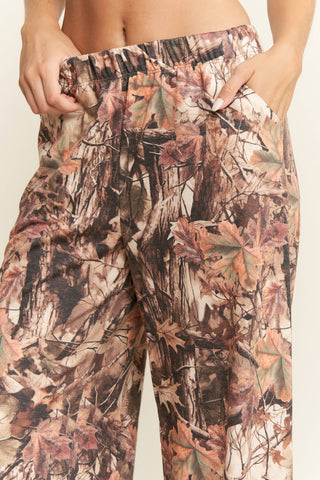 FOREST CAMO WIDE LEG PANTS - Rise and Redemption