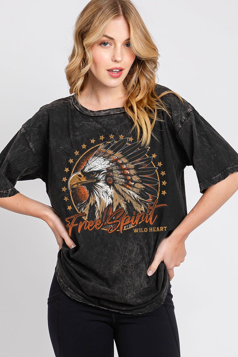 Free Spirit Wild Heart Mineral Tee - Rise and Redemption