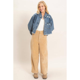 Freya Frayed Hem Denim Jacket - Rise and Redemption