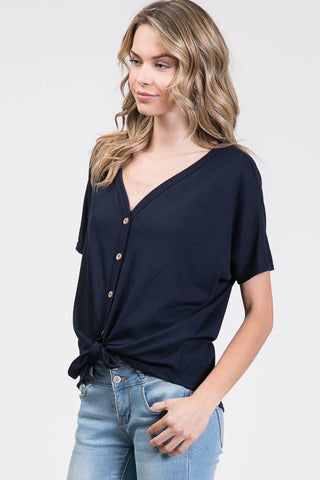 Front Tie Button Front top T1118 - Rise and Redemption