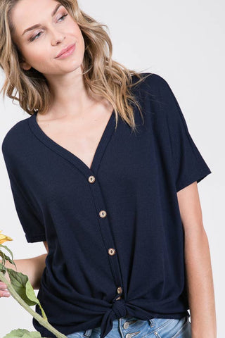 Front Tie Button Front top T1118 - Rise and Redemption