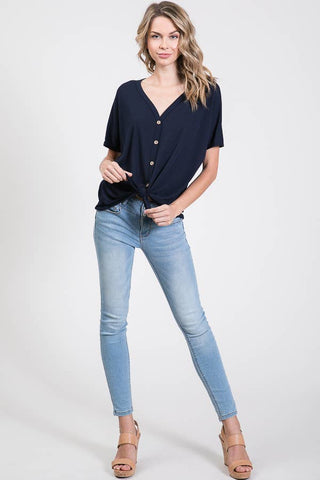 Front Tie Button Front top T1118 - Rise and Redemption