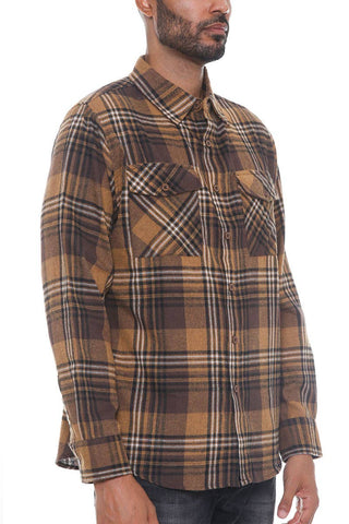 Full Checkered Long Sleeve Flannel Button Shirt - Rise and Redemption