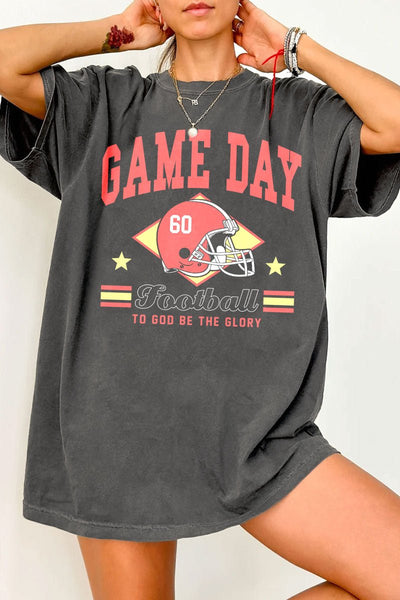 Game Day Oversized Mineral Tee - Rise and Redemption