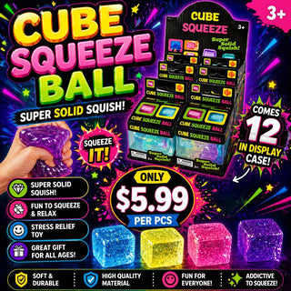 Glitter Cube Squeeze Ball – Glitter Ice Cube Edition - Rise and Redemption