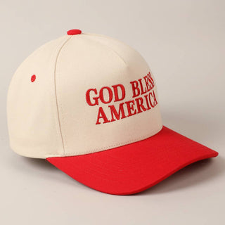 God Bless America Embroidered Two-Tone Canvas Cap - Rise and Redemption