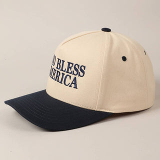 God Bless America Embroidered Two-Tone Canvas Cap - Rise and Redemption