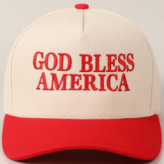 God Bless America Embroidered Two-Tone Canvas Cap - Rise and Redemption