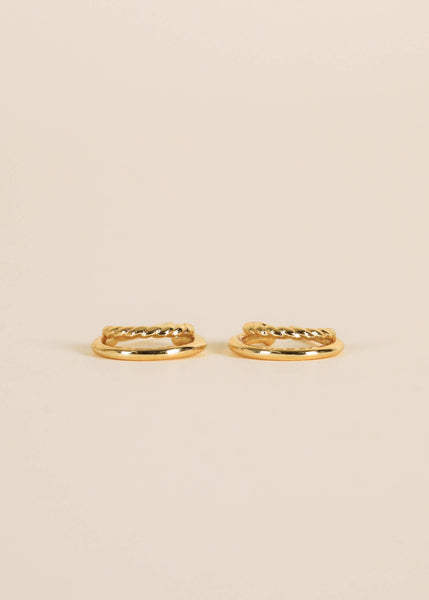 Gold Hoop - Double - Earrings - Rise and Redemption