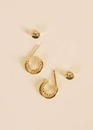 Gold Hoop - Double - Earrings - Rise and Redemption