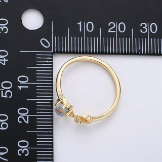 Gold Plated Crescent Moon Adjustable Ring R087 - Rise and Redemption