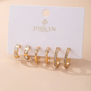 Gold - Tone Crystal Huggie Hoop Earring Set | 80E61880 - Rise and Redemption