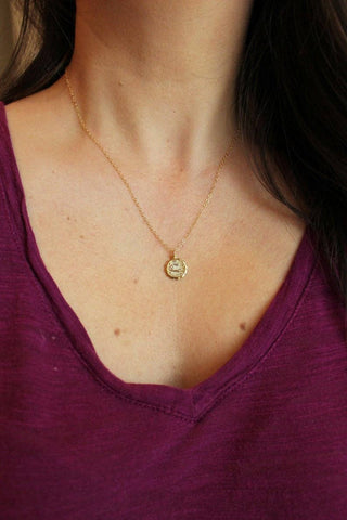 Gold Zodiac Necklace, Coin Zodiac, Zodiac Jewelry Gift - Rise and Redemption