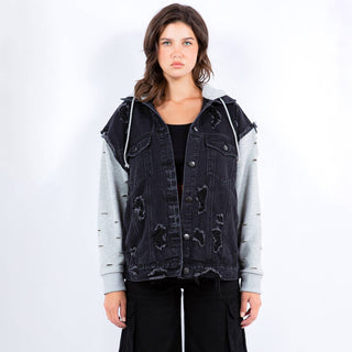 Hailey Hooded Denim Jackets - Rise and Redemption