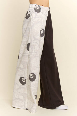 HALF & HALF 8BALL WIDE PANTS - Rise and Redemption