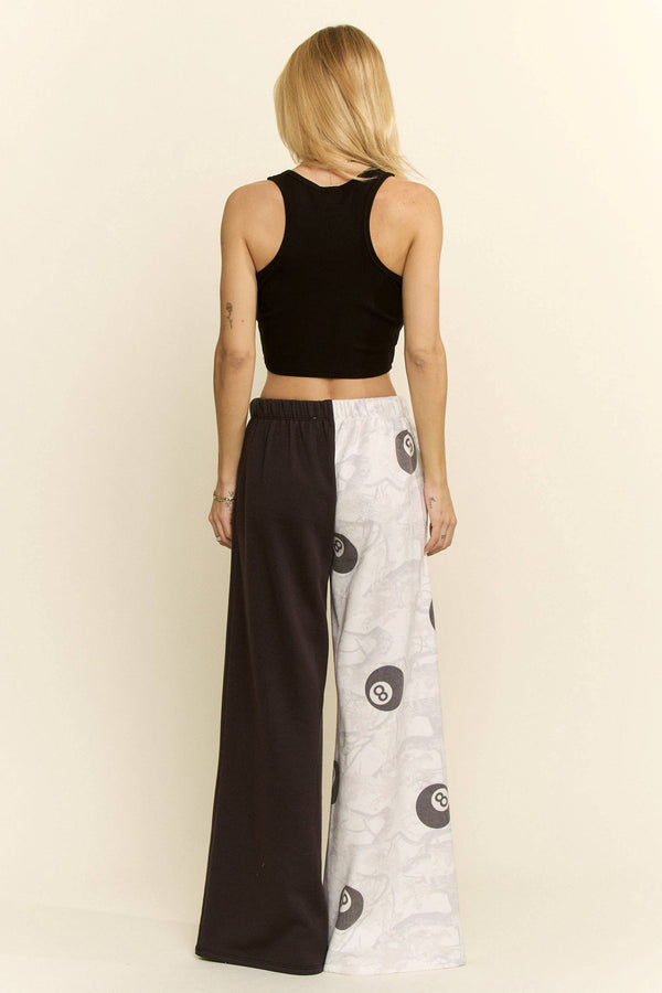HALF & HALF 8BALL WIDE PANTS - Rise and Redemption