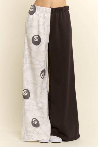 HALF & HALF 8BALL WIDE PANTS - Rise and Redemption