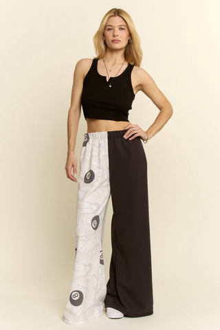 HALF & HALF 8BALL WIDE PANTS - Rise and Redemption