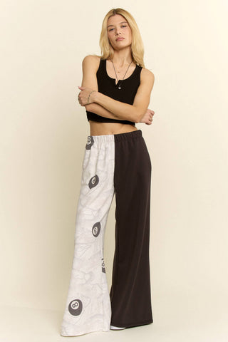HALF & HALF 8BALL WIDE PANTS - Rise and Redemption