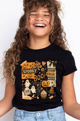 Halloween collage Kids Graphic T Shirts - Rise and Redemption