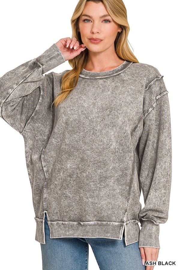 Halo Mineral Washed Pullover - Rise and Redemption
