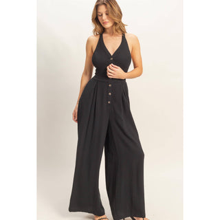Halter Button - Front Jumpsuit - Rise and Redemption