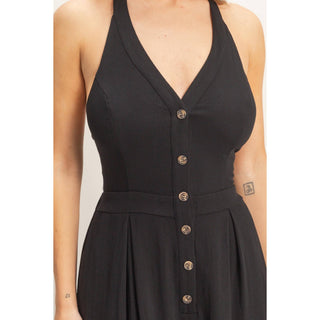 Halter Button - Front Jumpsuit - Rise and Redemption