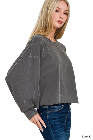 Hand Dyed Cotton Long Sleeve Layering Top - Rise and Redemption