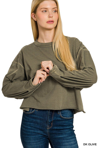 Hand Dyed Cotton Long Sleeve Layering Top - Rise and Redemption