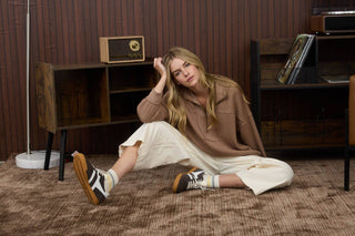 HARLEY HALF ZIP COLLARED LONG SLEEVE WAFFLE KNIT TOP - Rise and Redemption