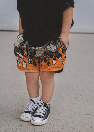 Heater Flame Shorts Camo - Rise and Redemption