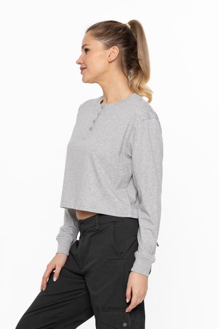 Henley Button Top - Rise and Redemption