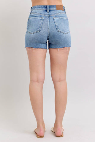 High Waist Shorts w/stitch over Destroy Detail - Rise and Redemption