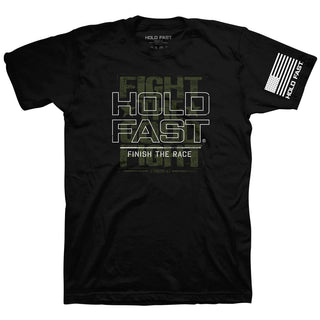 Hold Fast Mens T-Shirt Finish The Race - Rise and Redemption